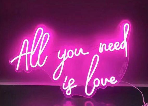 ALL YOU NEED IS LOVE - Neon Wall
